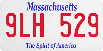 MA license plate 9LH529