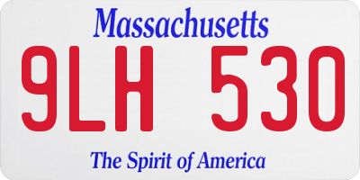 MA license plate 9LH530