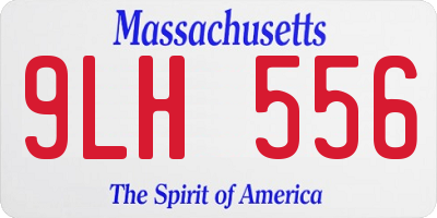MA license plate 9LH556