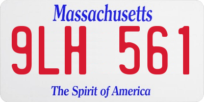 MA license plate 9LH561