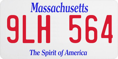 MA license plate 9LH564
