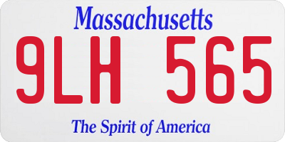 MA license plate 9LH565