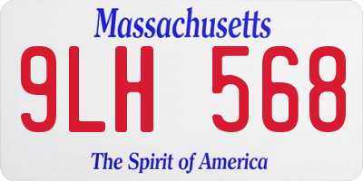 MA license plate 9LH568