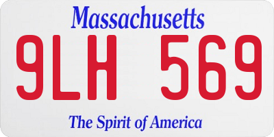 MA license plate 9LH569