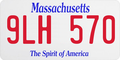 MA license plate 9LH570
