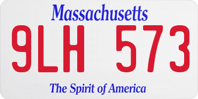MA license plate 9LH573