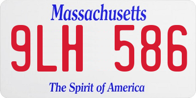 MA license plate 9LH586