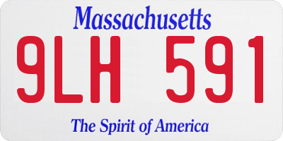 MA license plate 9LH591