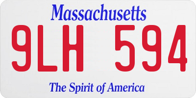 MA license plate 9LH594