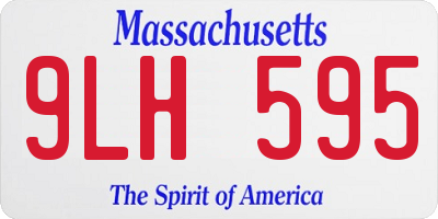 MA license plate 9LH595
