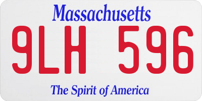 MA license plate 9LH596