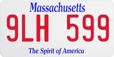 MA license plate 9LH599