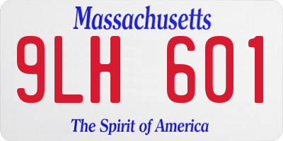 MA license plate 9LH601