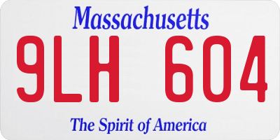 MA license plate 9LH604