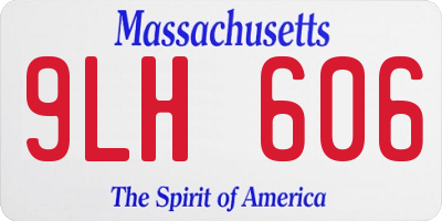 MA license plate 9LH606