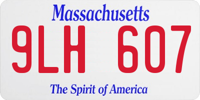 MA license plate 9LH607