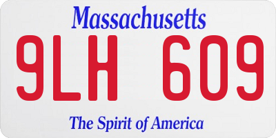 MA license plate 9LH609