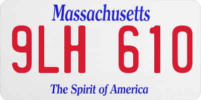 MA license plate 9LH610