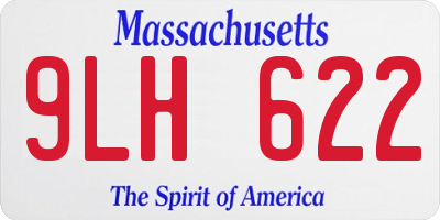 MA license plate 9LH622