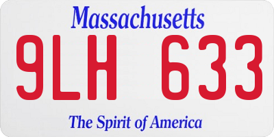 MA license plate 9LH633