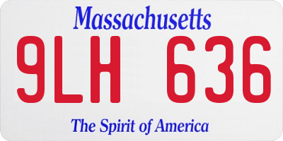 MA license plate 9LH636