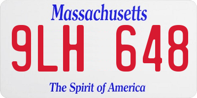 MA license plate 9LH648