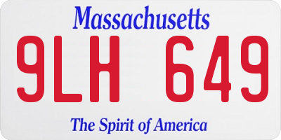 MA license plate 9LH649
