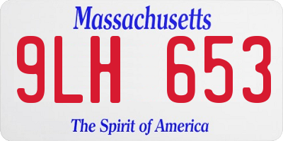 MA license plate 9LH653