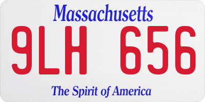 MA license plate 9LH656