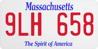 MA license plate 9LH658