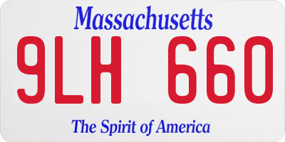 MA license plate 9LH660
