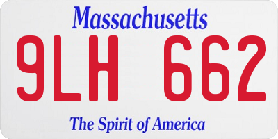 MA license plate 9LH662