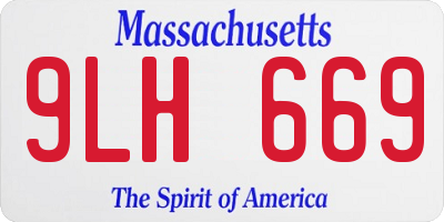 MA license plate 9LH669