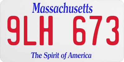 MA license plate 9LH673