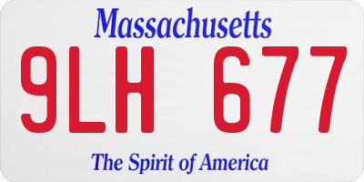 MA license plate 9LH677
