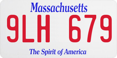 MA license plate 9LH679
