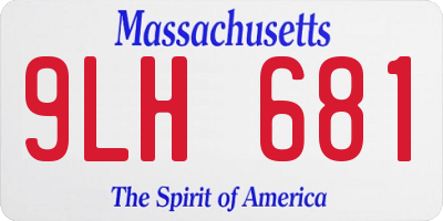 MA license plate 9LH681