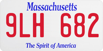 MA license plate 9LH682