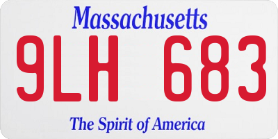 MA license plate 9LH683