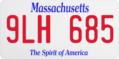 MA license plate 9LH685