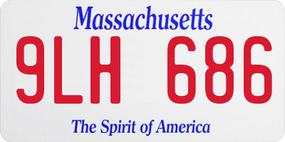 MA license plate 9LH686