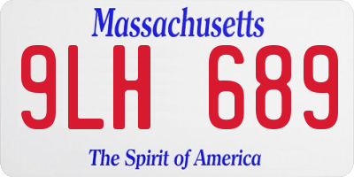 MA license plate 9LH689