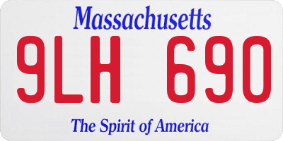 MA license plate 9LH690
