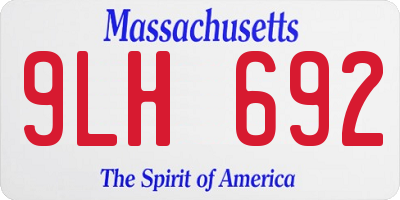MA license plate 9LH692