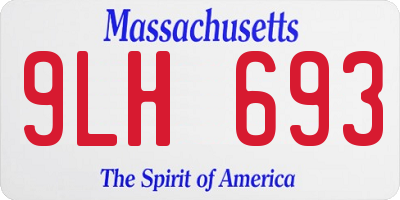 MA license plate 9LH693