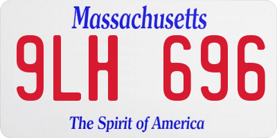 MA license plate 9LH696