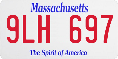 MA license plate 9LH697