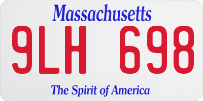 MA license plate 9LH698