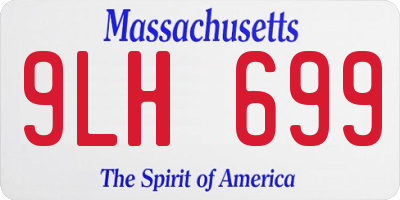 MA license plate 9LH699