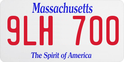 MA license plate 9LH700